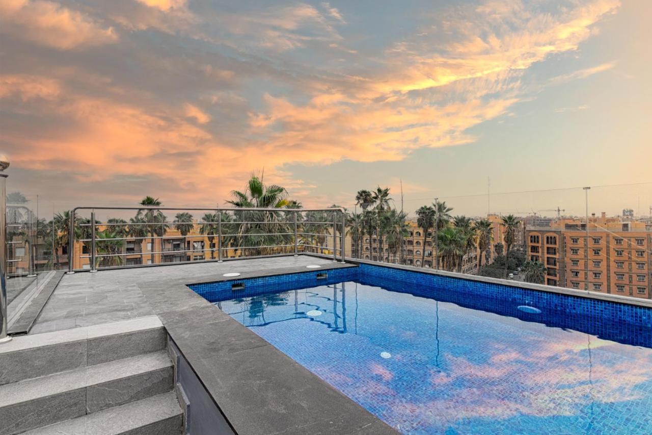 Rooftop Pool, Bright & Cozy Apartment In City Center Марракеш Экстерьер фото